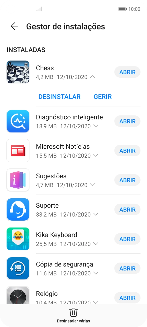 Prima DESINSTALAR.
