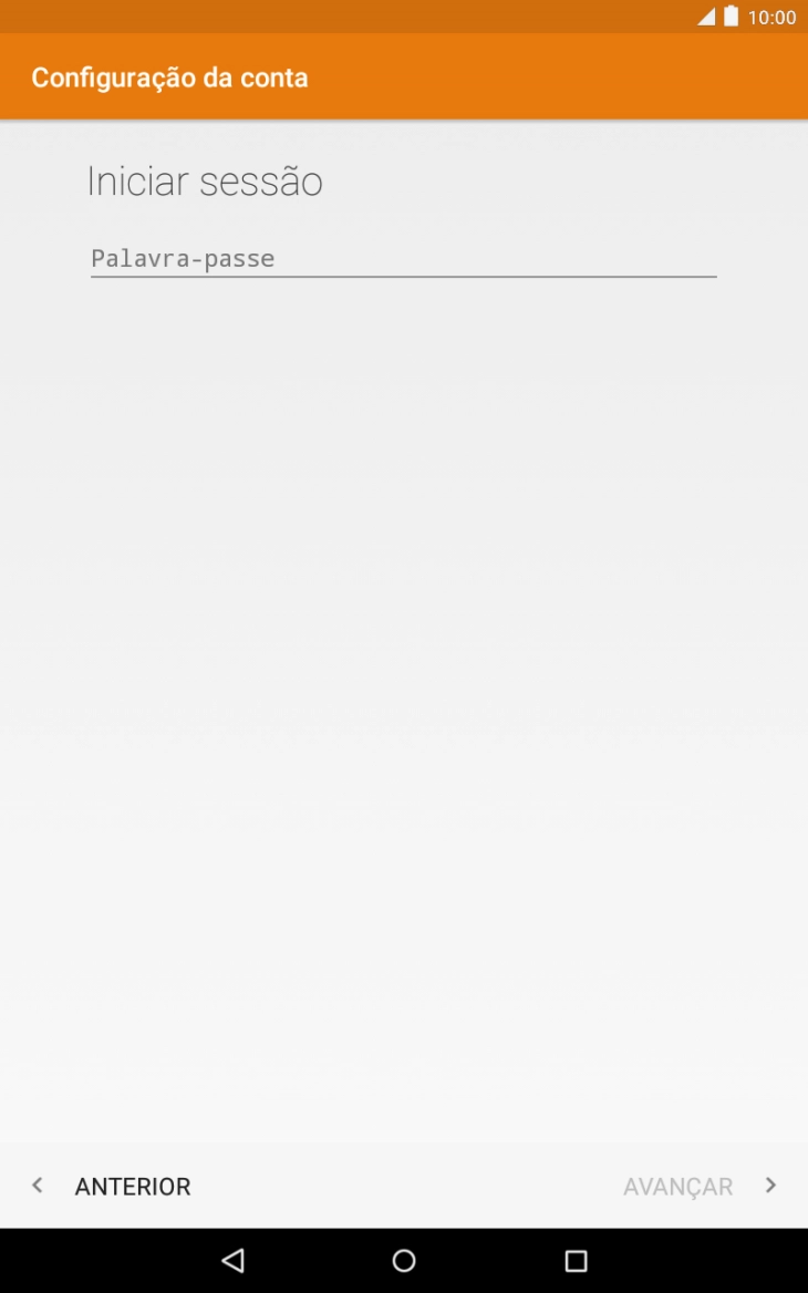 Prima Palavra-passe e introduza a password da sua conta de e-mail.