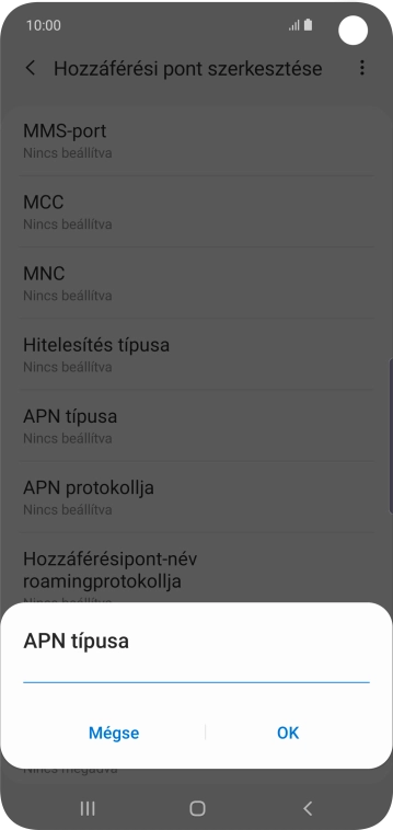 Írd be azt, hogy default, és válaszd az OK lehetőséget.