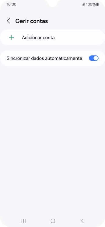 Prima Adicionar conta.