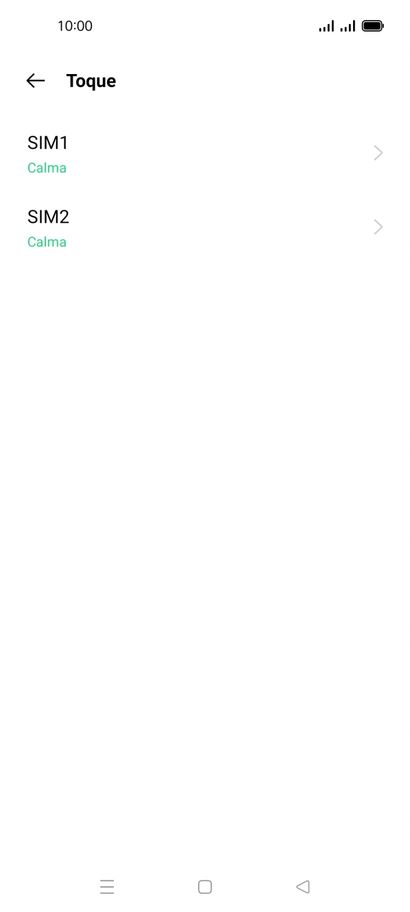 Prima o cartão SIM pretendido.