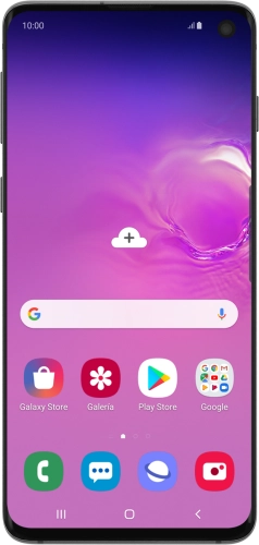 Imagen 1: Vista frontal del Samsung Galaxy S10 - Black
