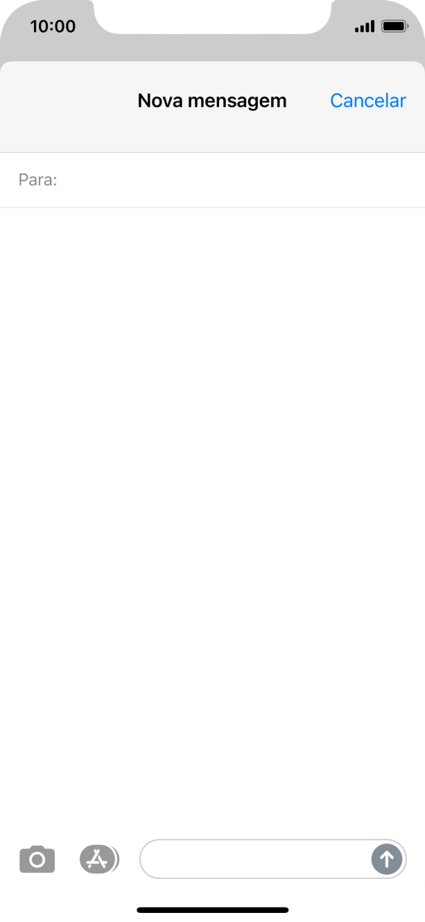 Prima Para: e introduza as primeiras letras do nome do destinatário.