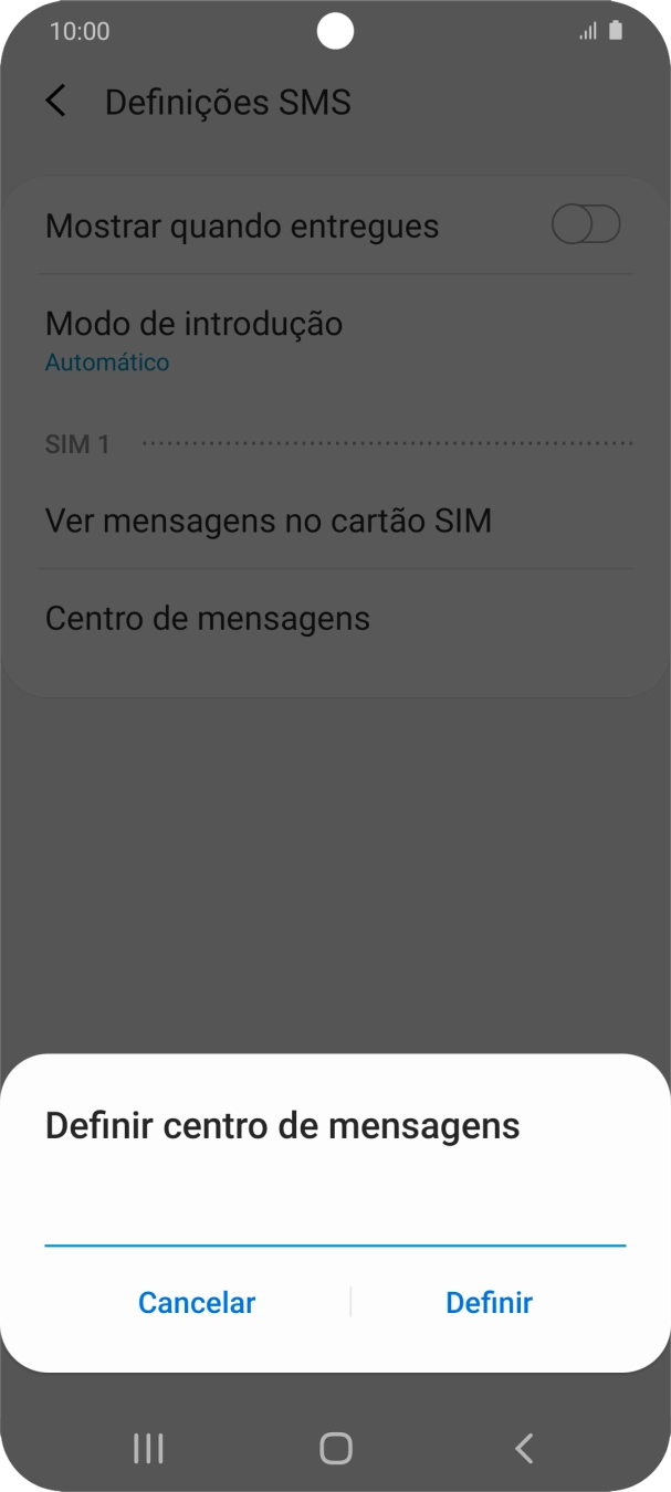 Introduza +351911616161 e prima Definir.