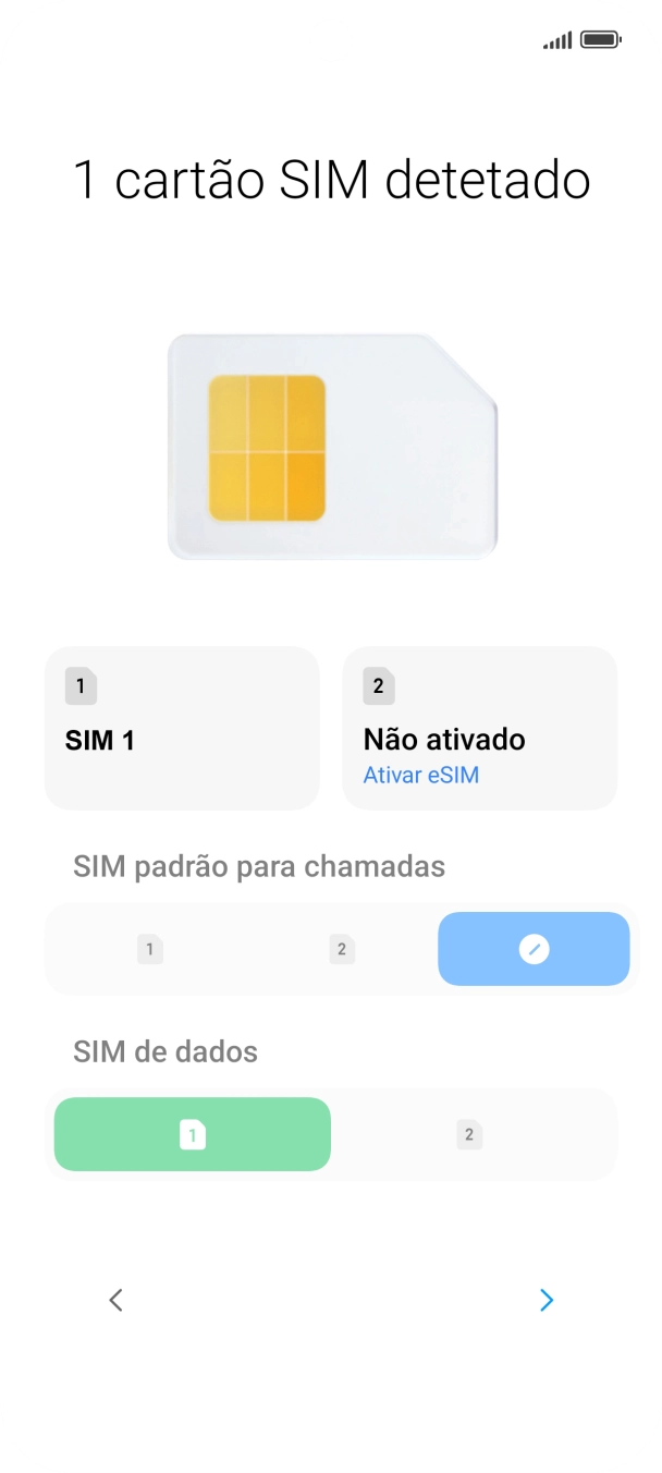 Prima a seta para a direita.