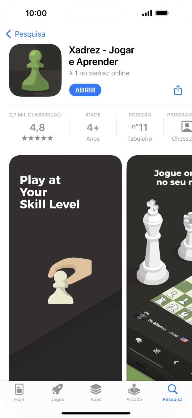 Para voltar ao ecrã inicial, deslize o dedo de baixo para cima a partir da base do ecrã.