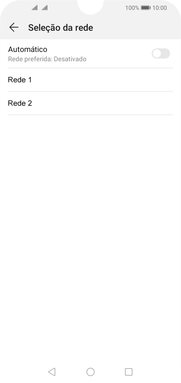 Prima a rede pretendida.