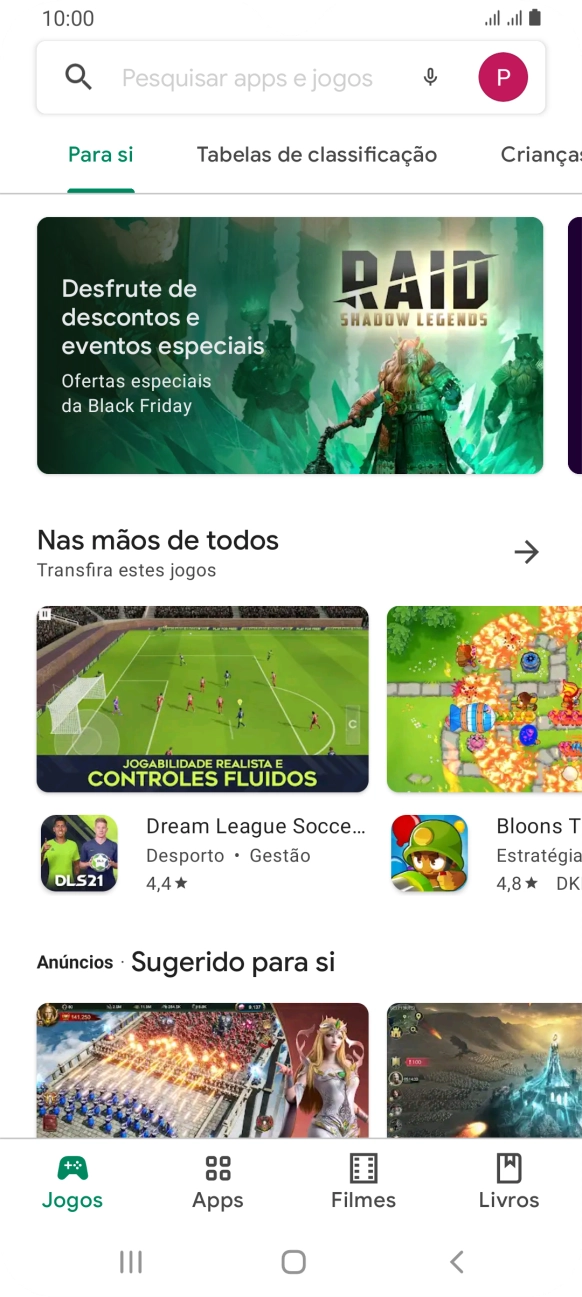 Prima o ícone de perfil.