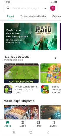 Prima a caixa de pesquisa.