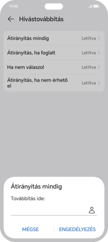 Írd be azt, hogy +36709090999, és válaszd az ENGEDÉLYEZÉS lehetőséget.