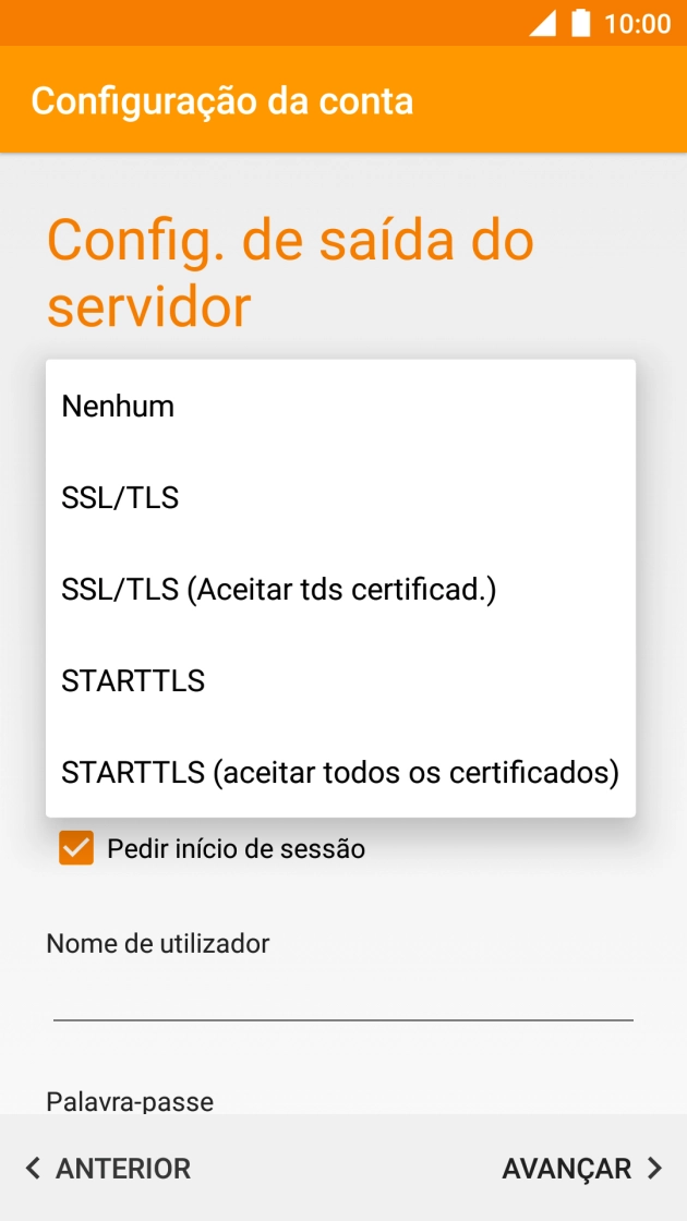 Prima Nenhum para desativar a função.