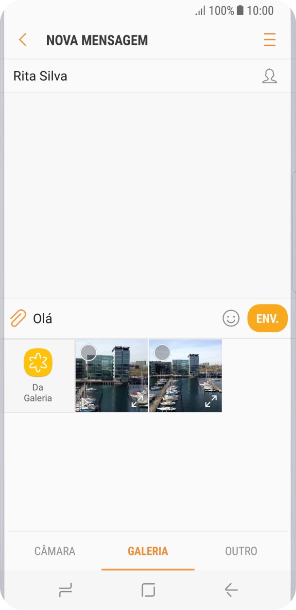 Prima Da Galeria e vá até à pasta pretendida.