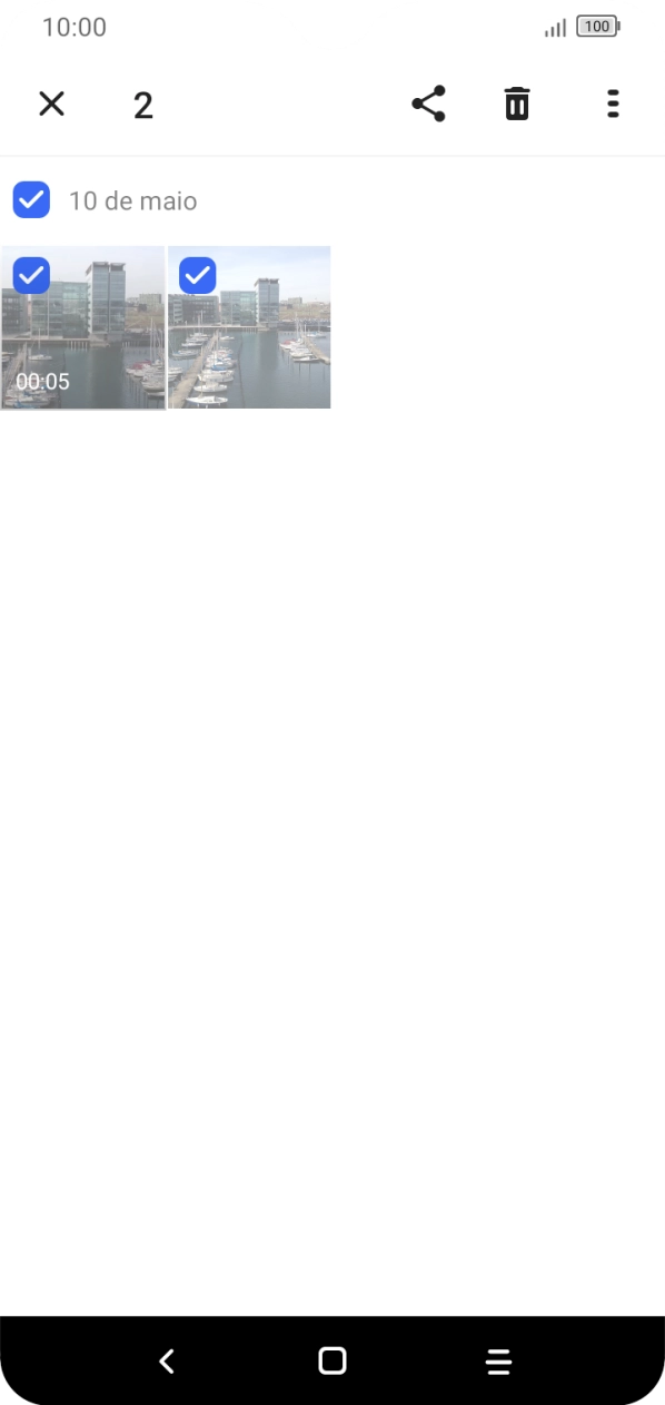 Prima o ícone para partilhar.