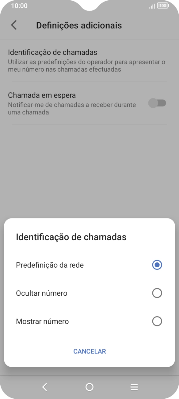Prima Mostrar número para ativar a visualização do seu número.