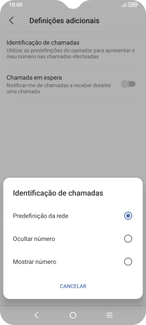 Prima Mostrar número para ativar a visualização do seu número.