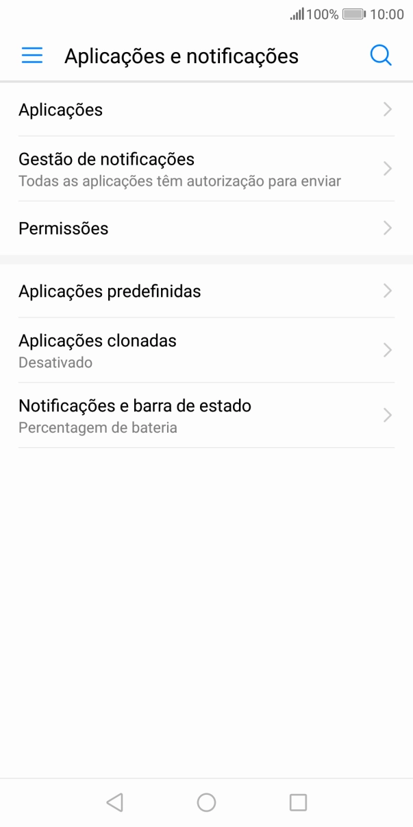 Prima Gestão de notificações.