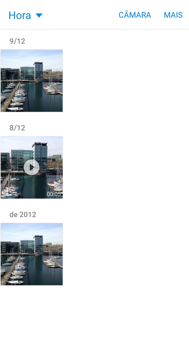 Prima a lista suspensa.
