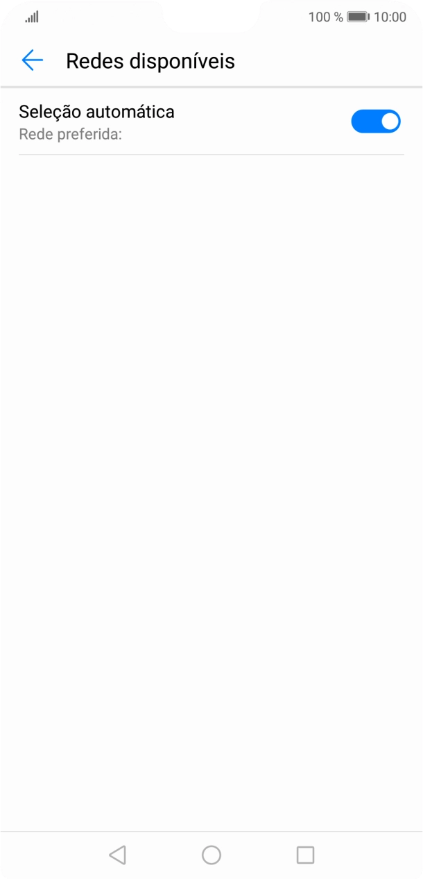 Para selecionar a rede manualmente, prima o indicador junto a 