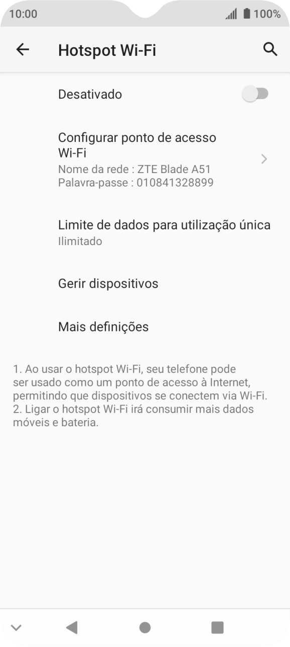 Prima Configurar ponto de acesso Wi-Fi.