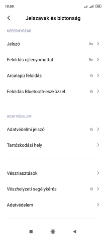 Válaszd a Jelszó lehetőséget.