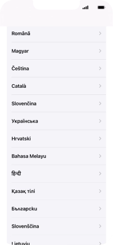 Válaszd ki a kívánt nyelvet.