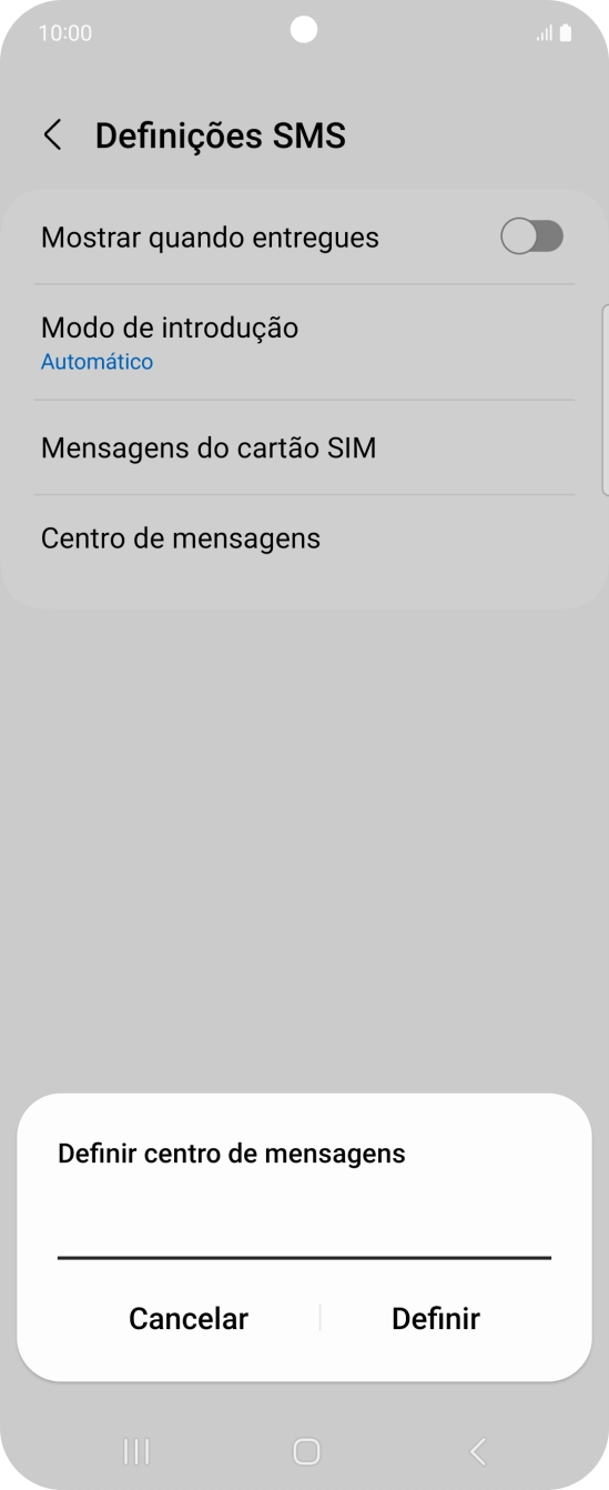 Introduza +351911616161 e prima Definir.