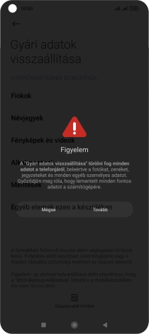Válaszd a Tovább lehetőséget.