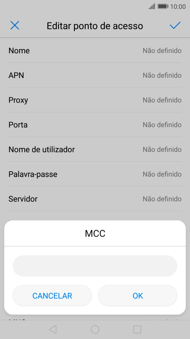 Introduza 268 e prima OK.