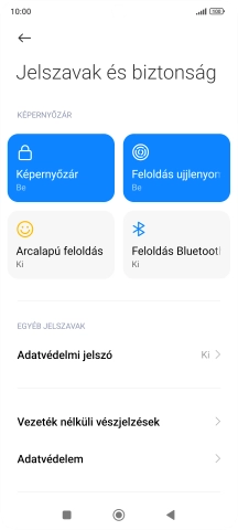 Válaszd a Képernyőzár lehetőséget.