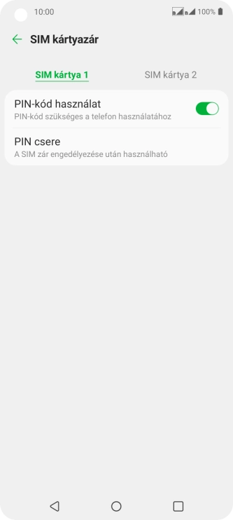 Kattints a kívánt SIM-kártyára.