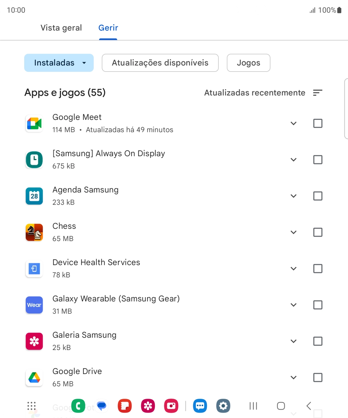 Prima a app pretendida.