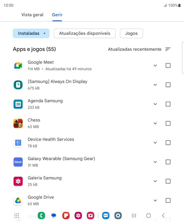 Prima a app pretendida.