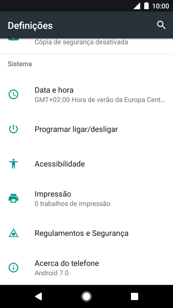 Prima Acerca do telefone.