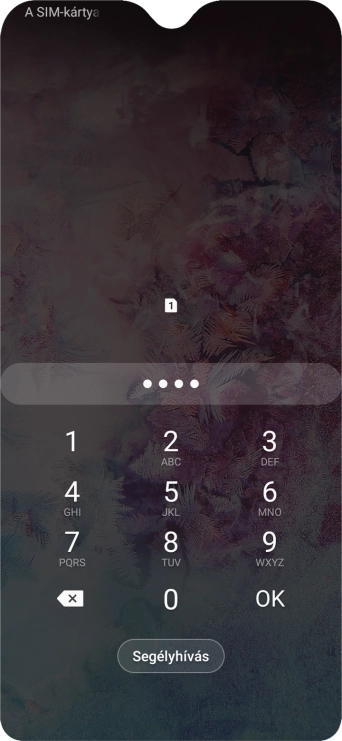 Amennyiben a telefon kéri, írd be a PIN-kódodat, és válaszd az OK lehetőséget.