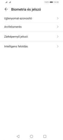 Válaszd az Ujjlenyomat-azonosító lehetőséget.