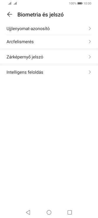 Válaszd az Ujjlenyomat-azonosító lehetőséget.