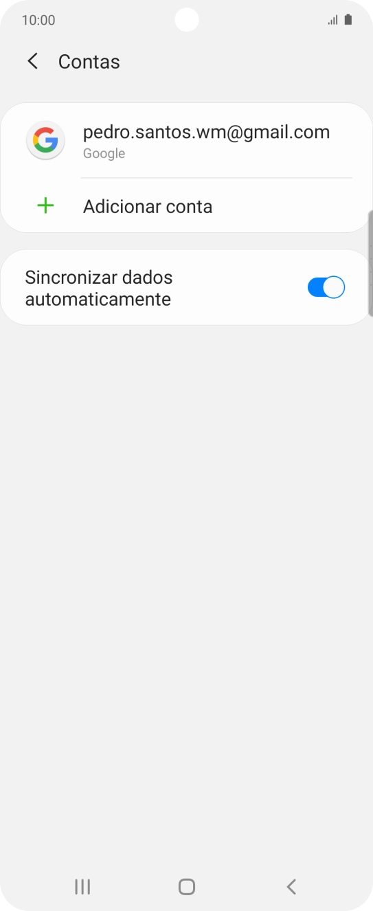 Prima Adicionar conta.