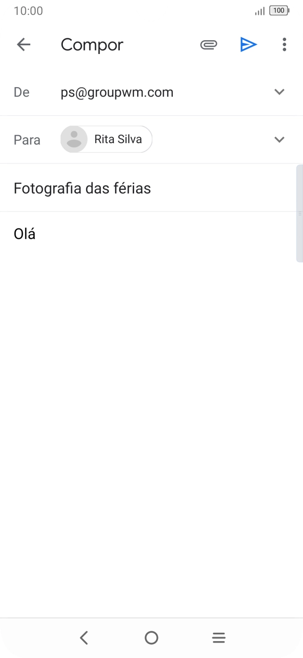 Prima o ícone de anexo.