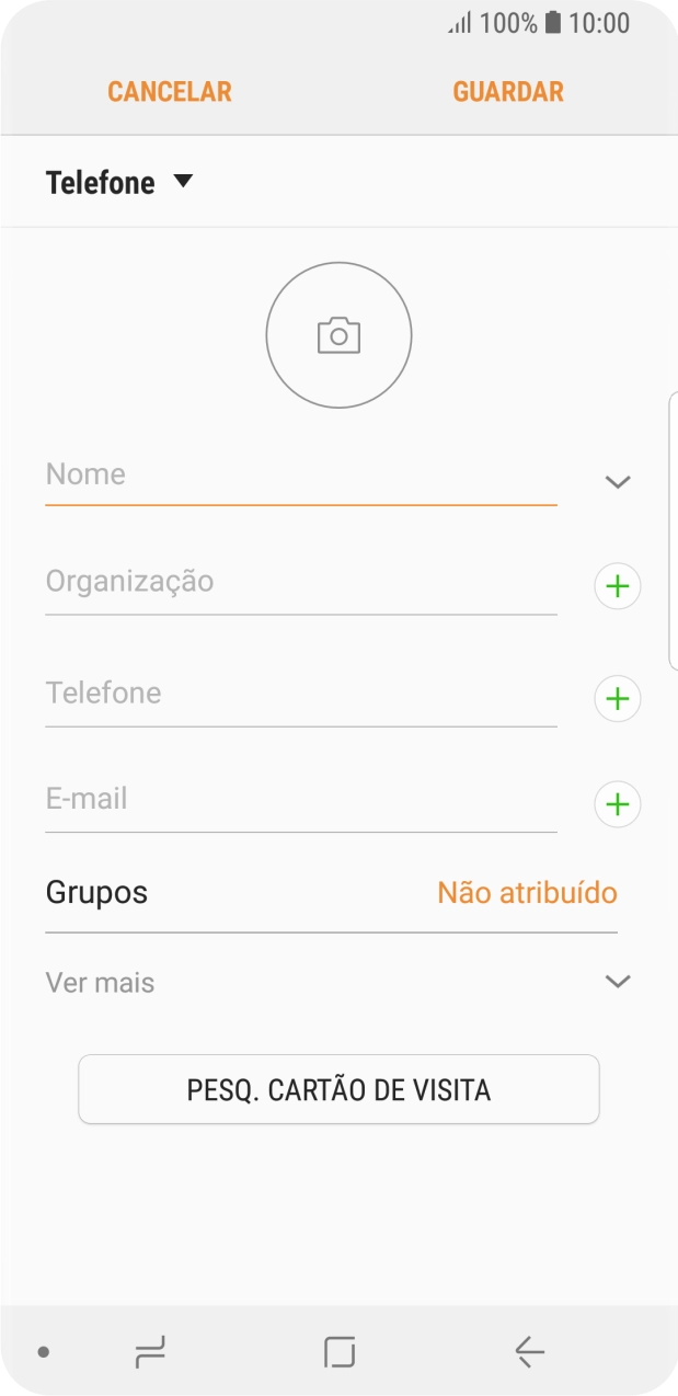 Prima a lista suspensa da lista de contactos.