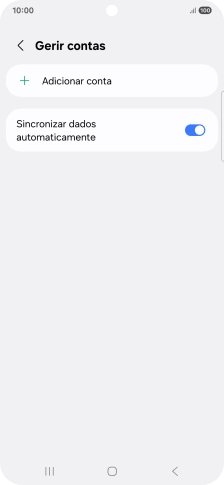 Prima Adicionar conta.