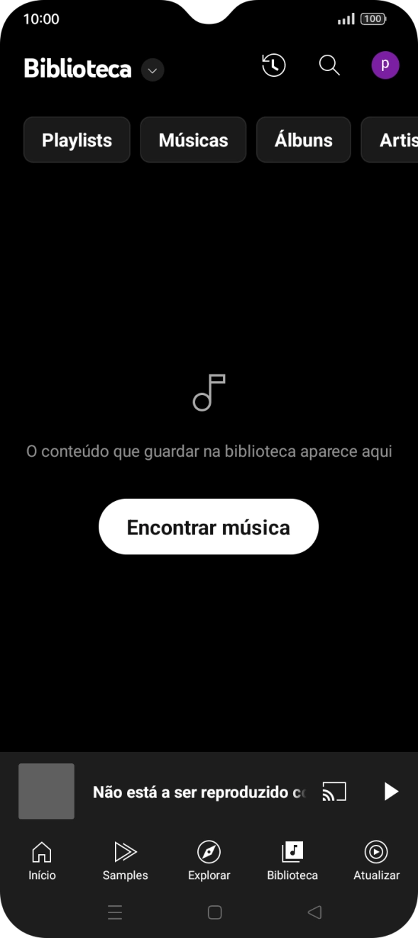 Prima a lista suspensa.