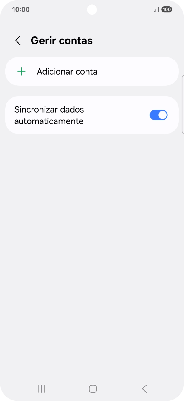 Prima Adicionar conta.