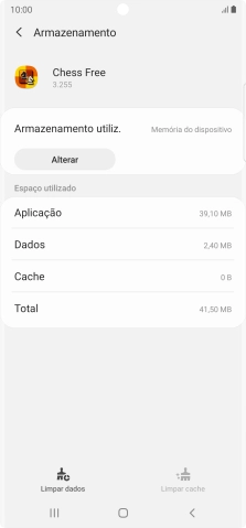 Prima a tecla de início para terminar e voltar ao ecrã inicial.