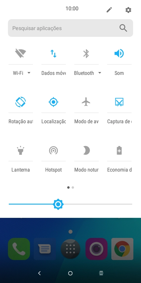 Prima o ícone de definições.