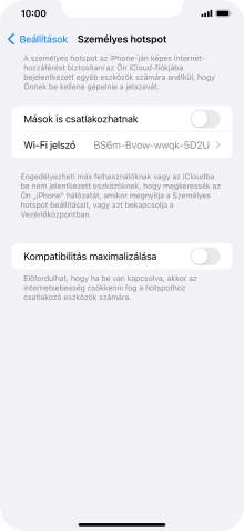 Kattints a Wi-Fi jelszó mezőre, és írd be a kívánt jelszót.