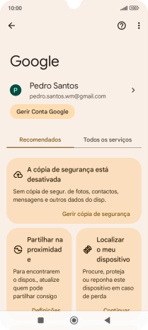 Prima Localizar o meu dispositivo.