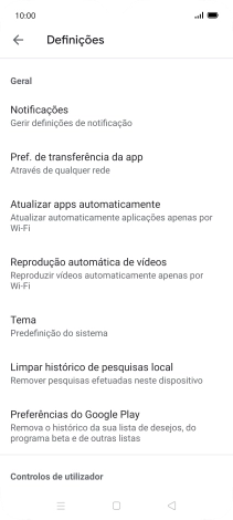 Prima Atualizar apps automaticamente.