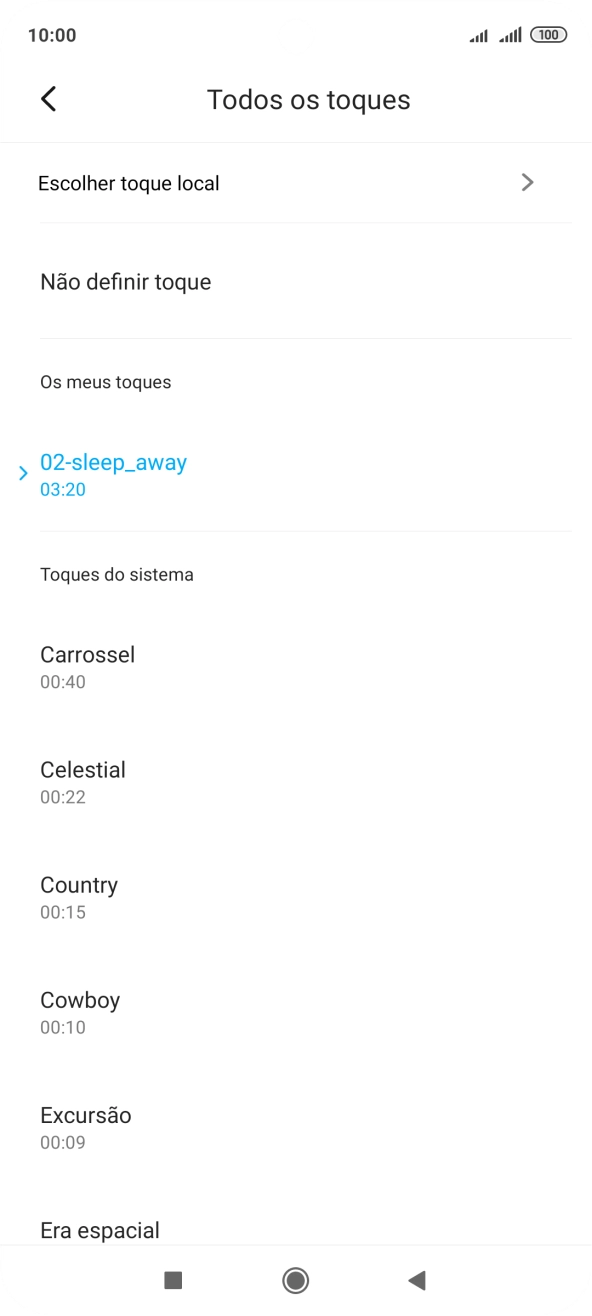 Prima a tecla de início para terminar e voltar ao ecrã inicial.
