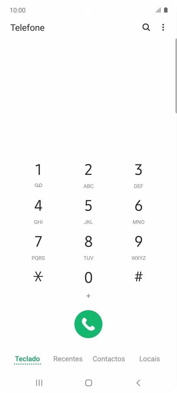 Prima o ícone de menu.