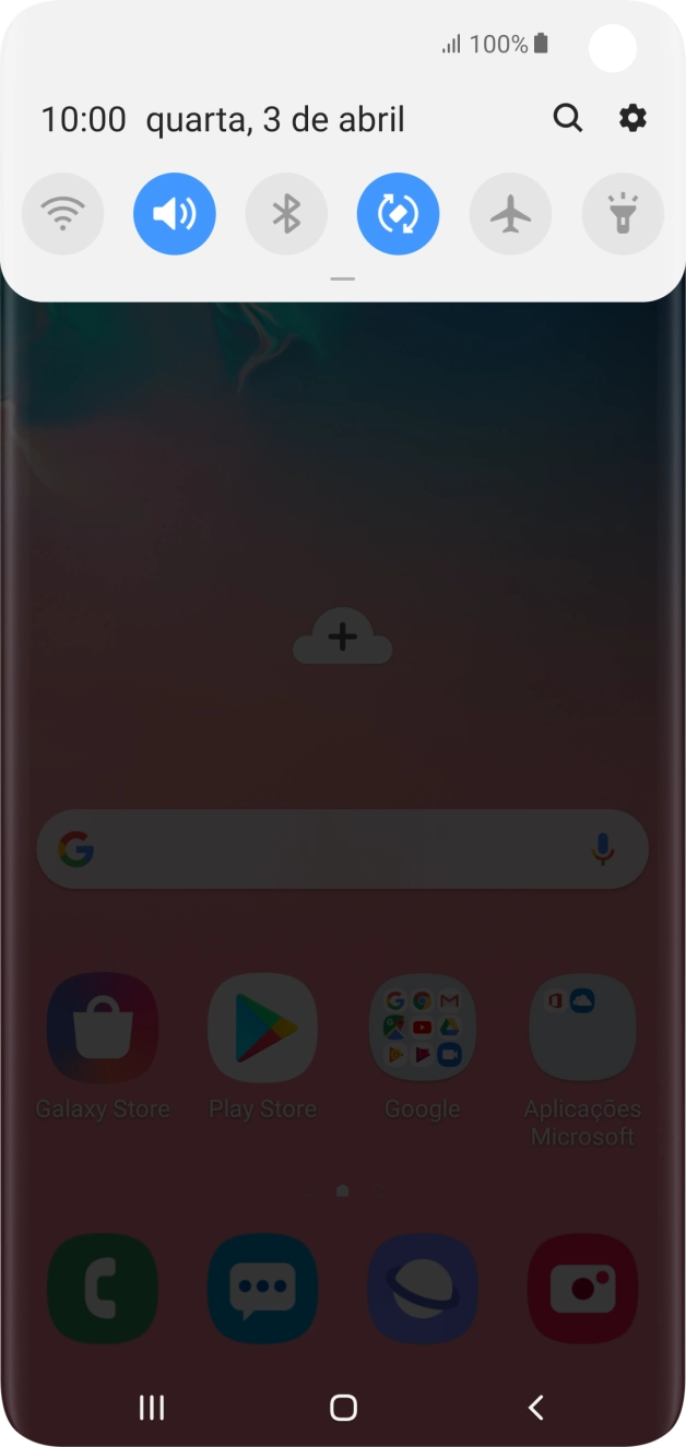 Prima o ícone de definições.